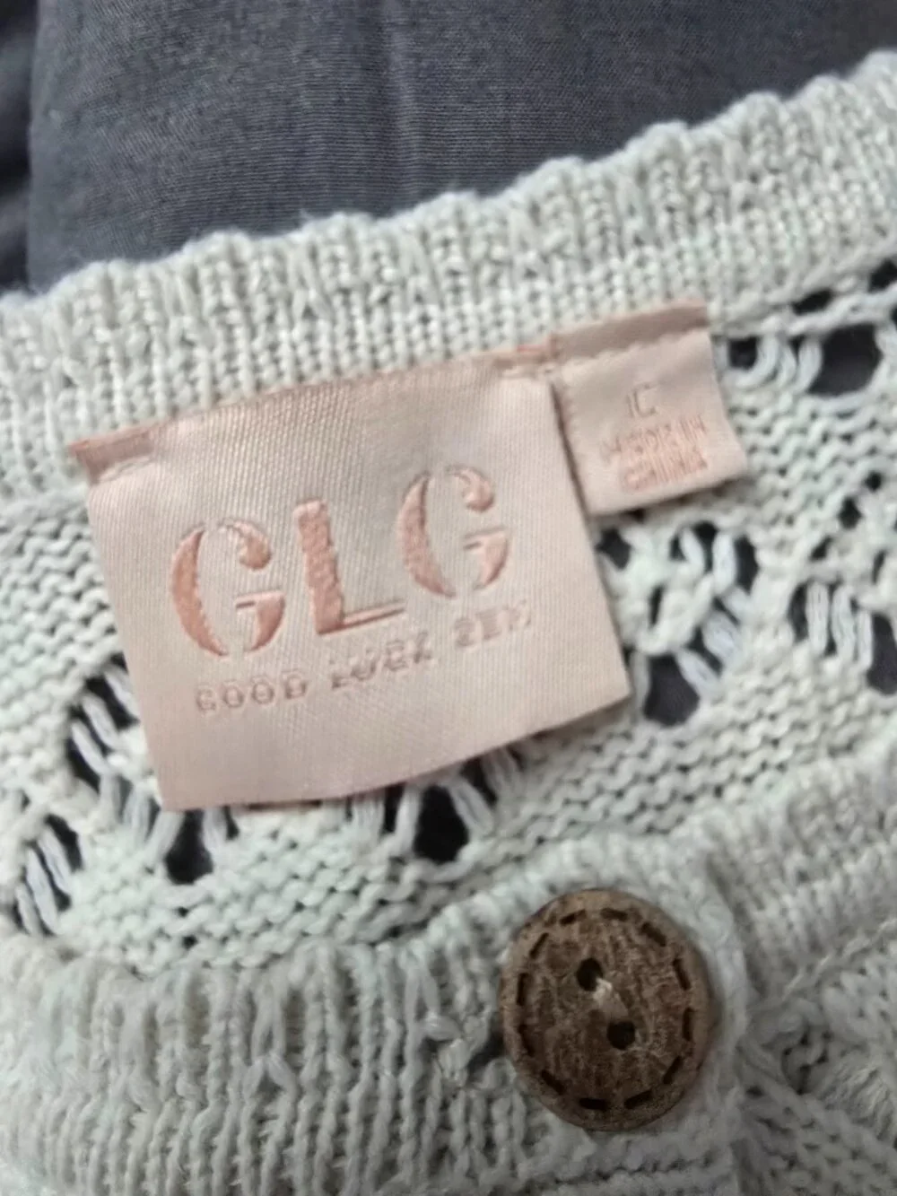 NWOT Good Luck Gem Cream Crochet Knit Set (SZ L) - Picture 4 of 6